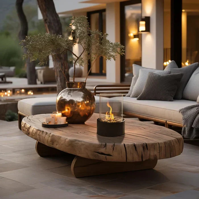 Tabletop Fire Basket Wireless Rechargeable 15-Hour Dimmable