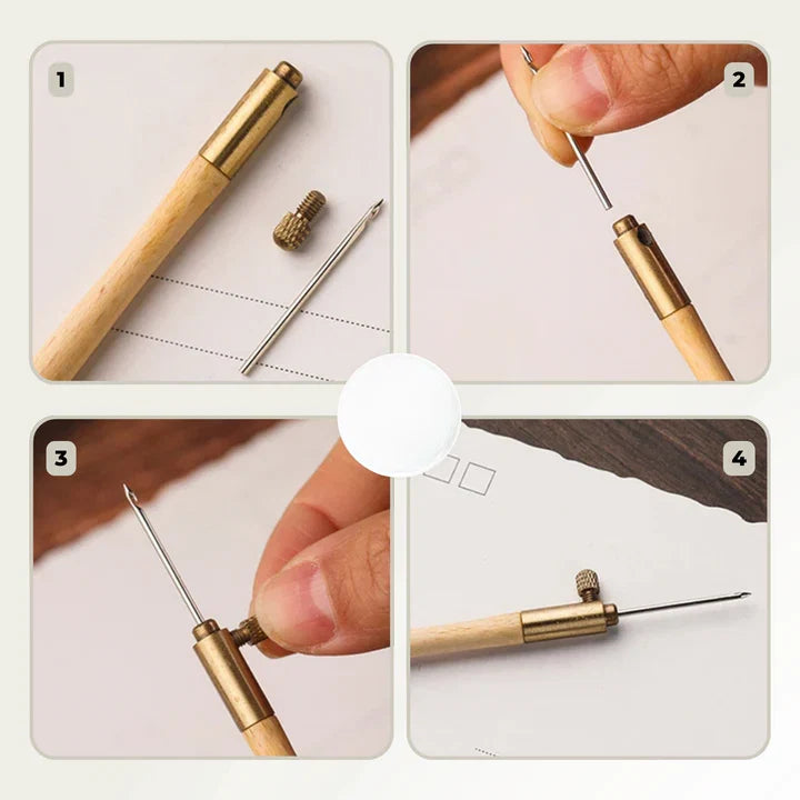 Tambour Embroidery Needle Set Stainless Steel 3 Sizes