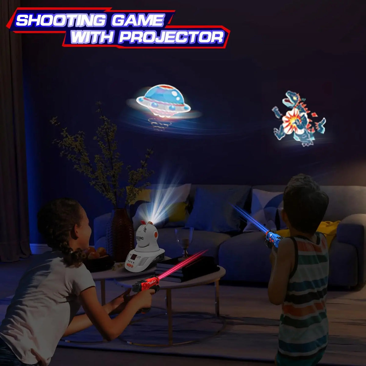 Target Shooting Game Infrared Projector 2 Blasters