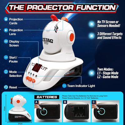 Target Shooting Game Infrared Projector 2 Blasters