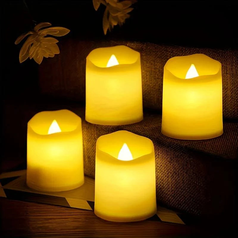 Tealight Candles Flickering Warm White Battery Operated