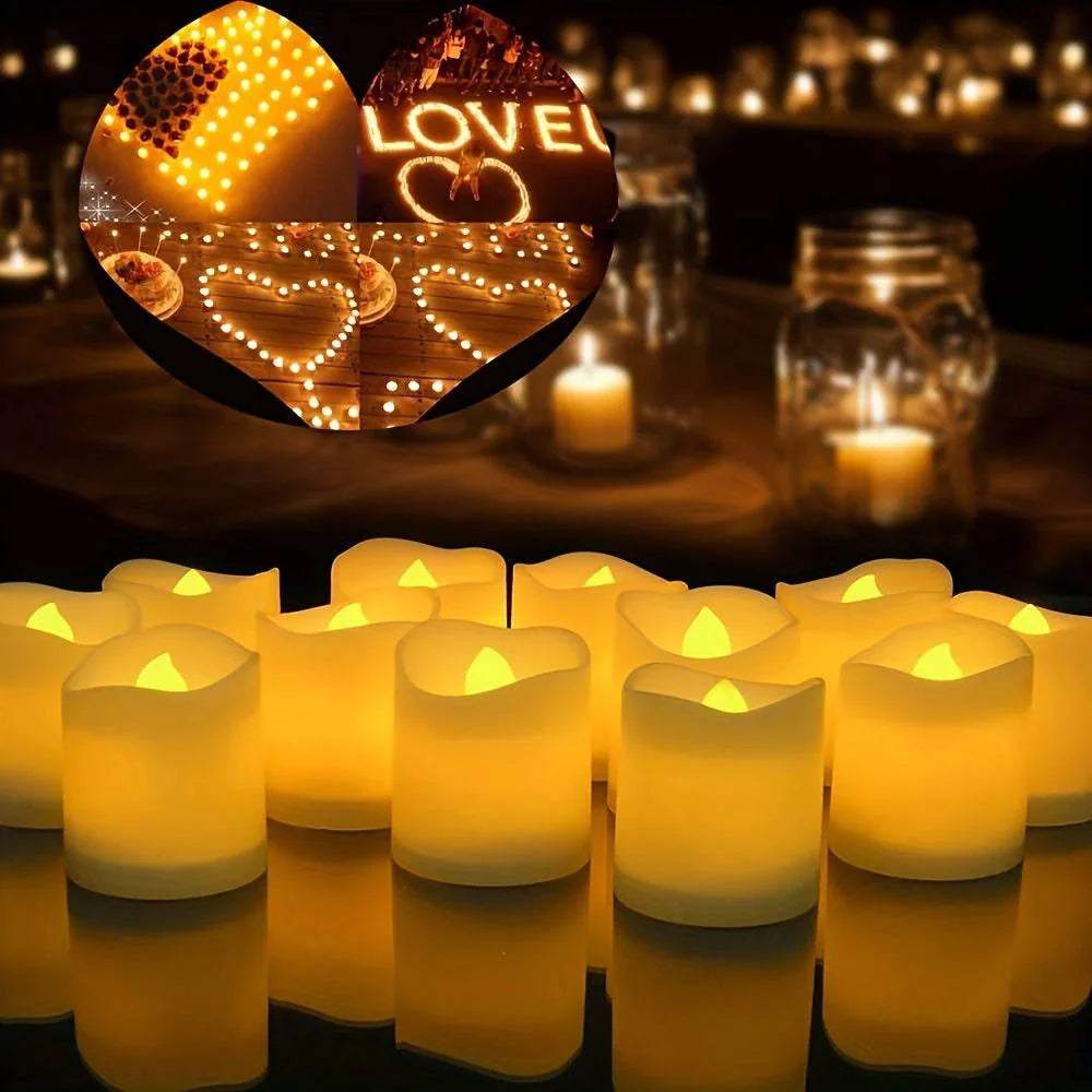 Tealight Candles Flickering Warm White Battery Operated