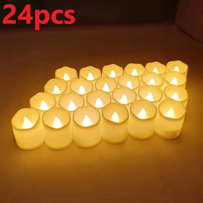 Tealight Candles Flickering Warm White Battery Operated