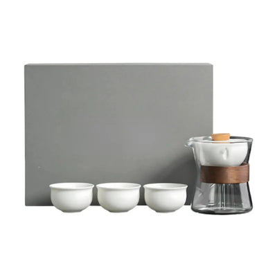 Teapot Set 360° Rotating Drip-Free Borosilicate Glass