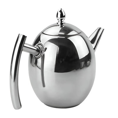 Teapot Stainless Steel Integrated Strainer & Cool-Grip Handle