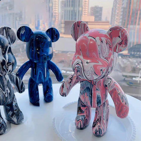 Teddy Bear Figure Paintable Vinyl With 3 Acrylic Paints