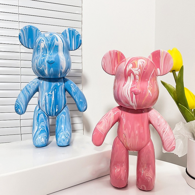 Teddy Bear Figure Self-Paintable Vinyl Three Acrylic Paints