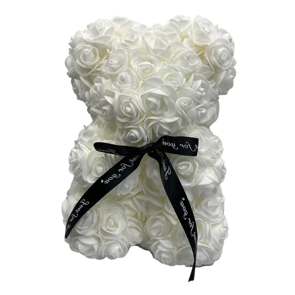 Teddy Bear Foam Rose 9.8 Inch Multiple Colors