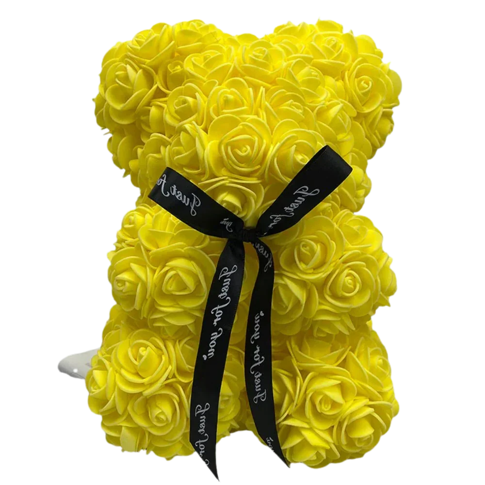 Teddy Bear Foam Rose 9.8 Inch Multiple Colors