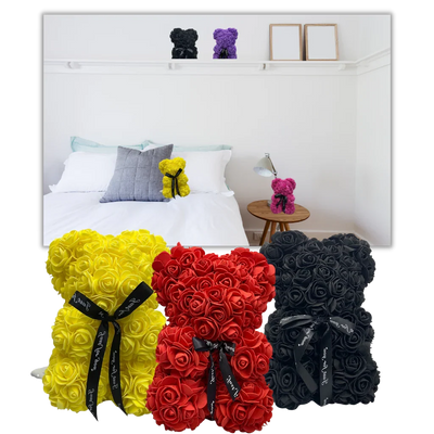 Teddy Bear Foam Rose 9.8 Inch Multiple Colors