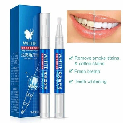Teeth Whitening Pen Plant-Based Gel Brush Tip Pocket-Sized