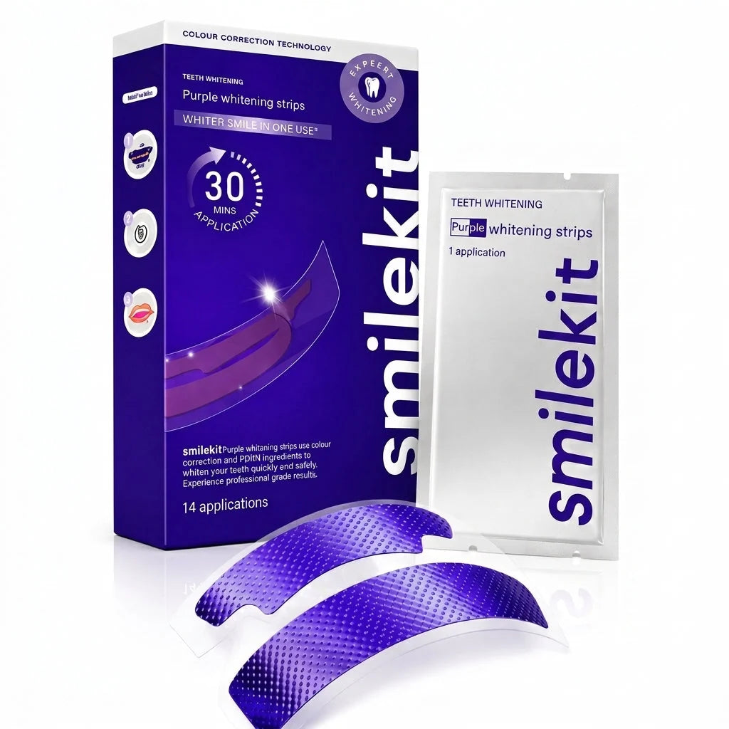 Teeth Whitening Strips Flexible Fit 30-Min Application 14 Pieces
