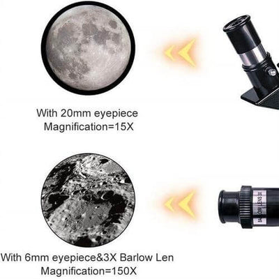 Telescope 150x Magnification Aluminum Tripod & Phone Mount