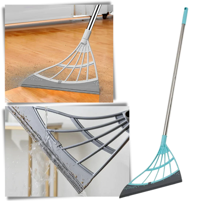 Telescopic Rubber Broom 53 In Reach Hair-Pulling Blade