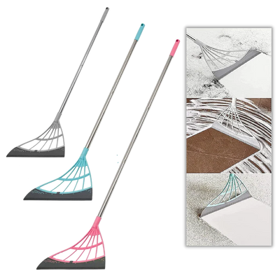 Telescopic Rubber Broom 53 In Reach Hair-Pulling Blade