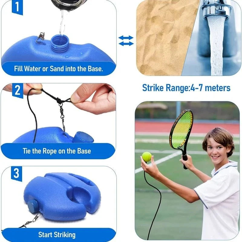 Tennis Rebound Trainer Automatic Rebound & Direction Control