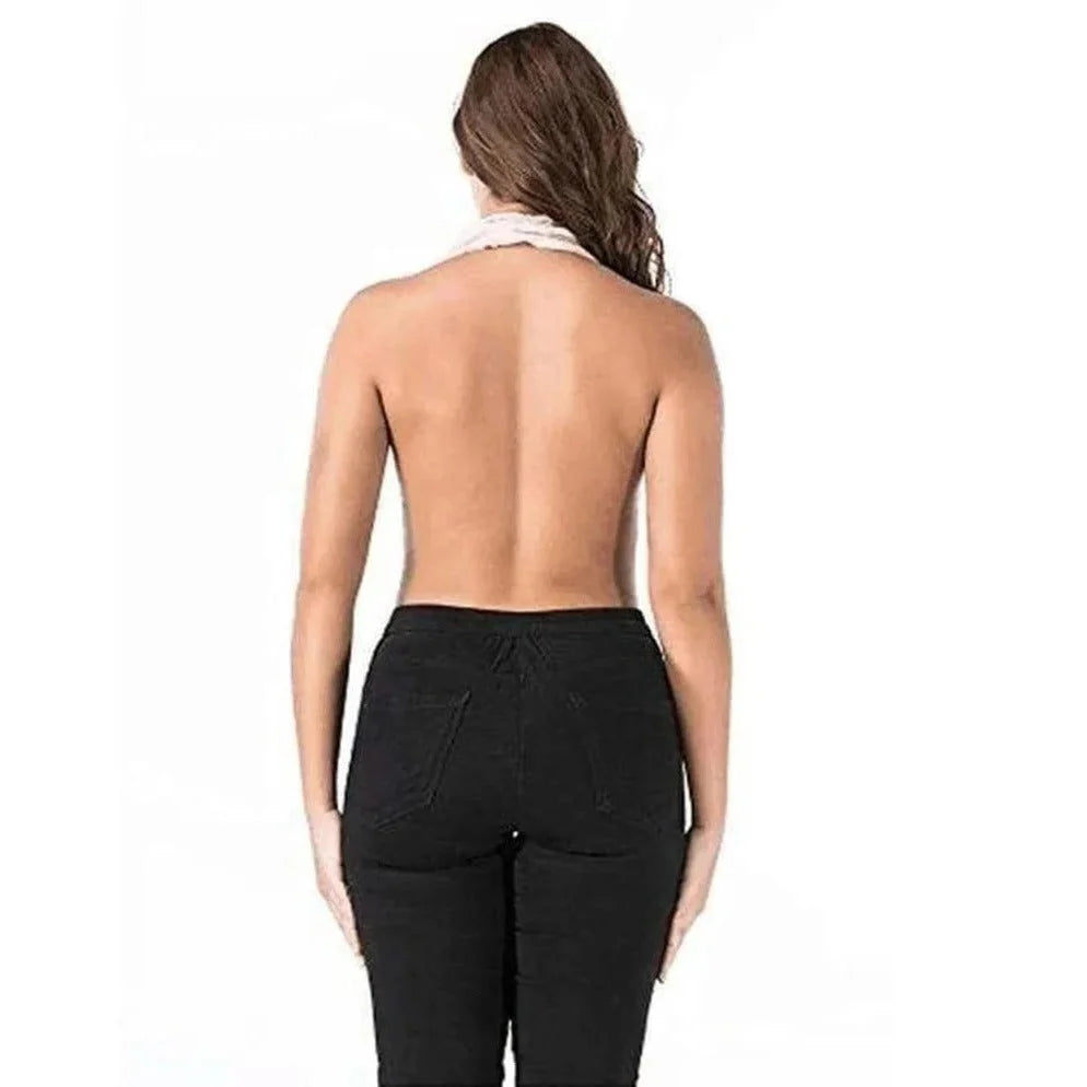 Terry Bra Moisture-Wicking Open Back Adjustable Fit