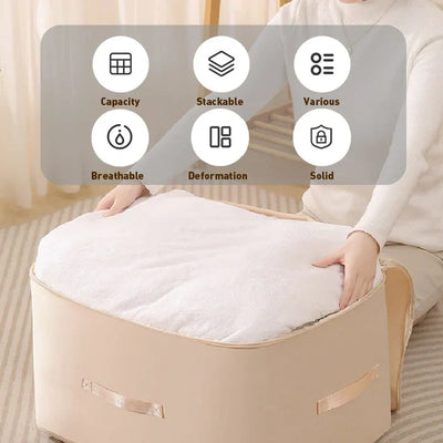 Textile Storage Bag Compression Zipper Moisture-Resistant Ripstop Polyester