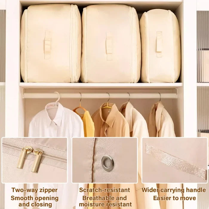 Textile Storage Bag Compression Zipper Moisture-Resistant Ripstop Polyester