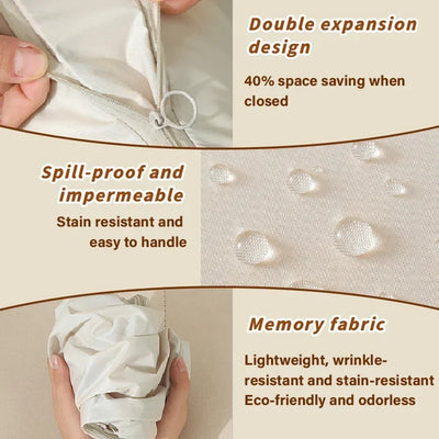Textile Storage Bag Compression Zipper Moisture-Resistant Ripstop Polyester