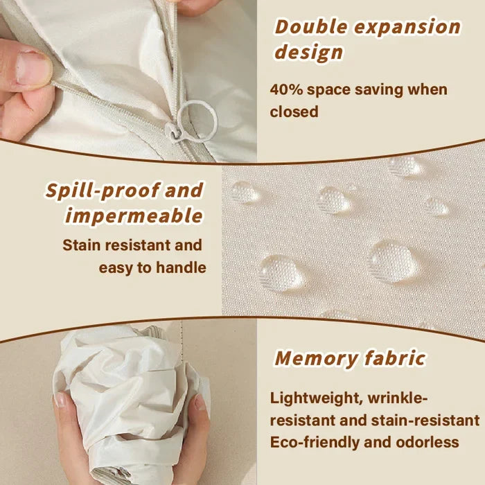 Textile Storage Bag Compression Zipper Moisture-Resistant Ripstop Polyester