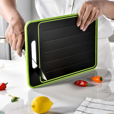 Thawing & Cutting Board Ridged Thaw Surface Juice Groove
