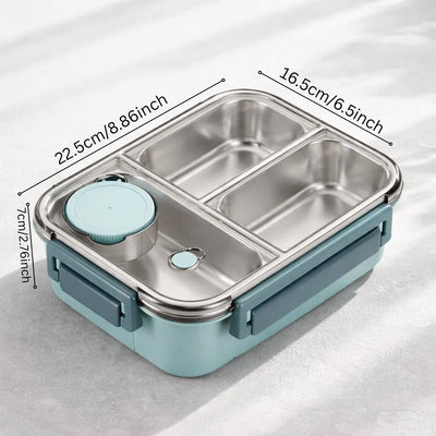 Thermal Food Container Insulated Multi-Compartment Stainless Steel Leak-Proof