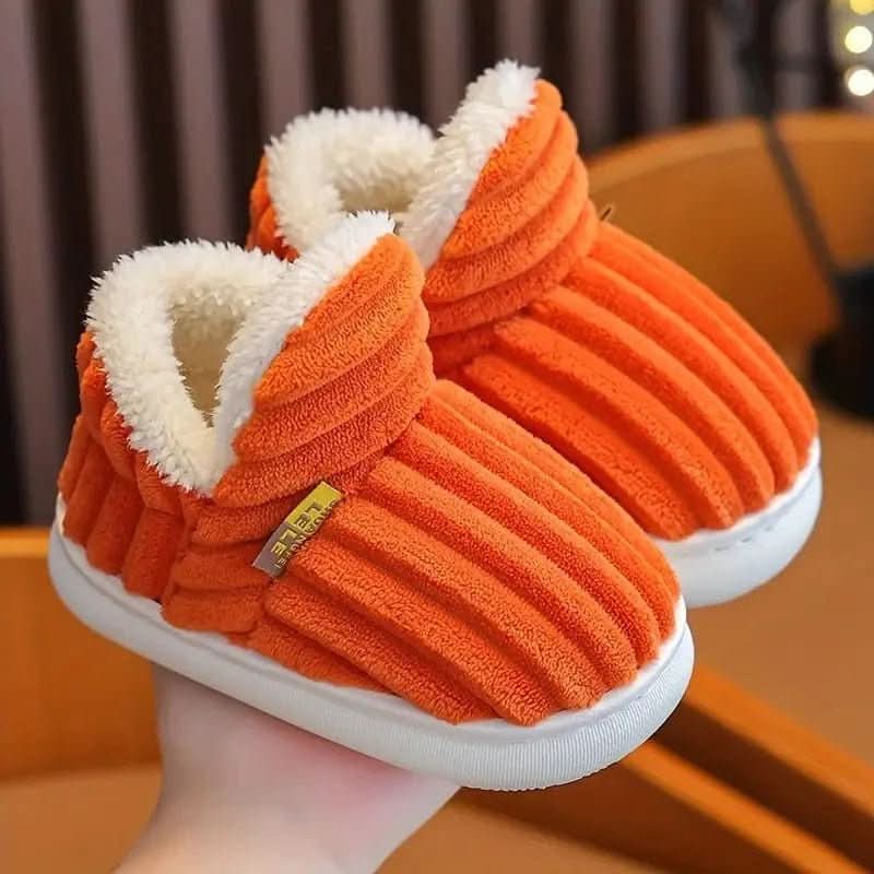 Thermal Slippers Vegan Fleece Lining Non-Slip Rubber Sole Machine-Washable