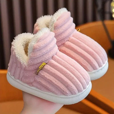 Thermal Slippers Vegan Fleece Lining Non-Slip Rubber Sole Machine-Washable