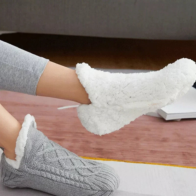 Thermal Socks Layered Knit Non-Slip Stretch Cuff