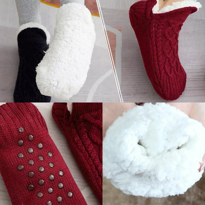 Thermal Socks Layered Knit Non-Slip Stretch Cuff