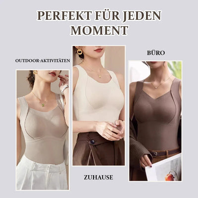 Thermal Tank Top Built-In Bra Seamless Shaping