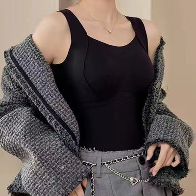 Thermal Tank Top Built-In Bra Seamless Shaping