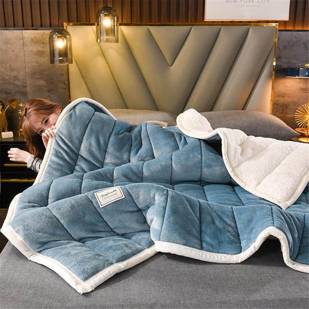 Throw Blanket Double-Layer Plush Fleece Extra-Warm
