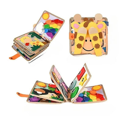 Toddler Activity Book 12 Textured Pages Built-In Handle