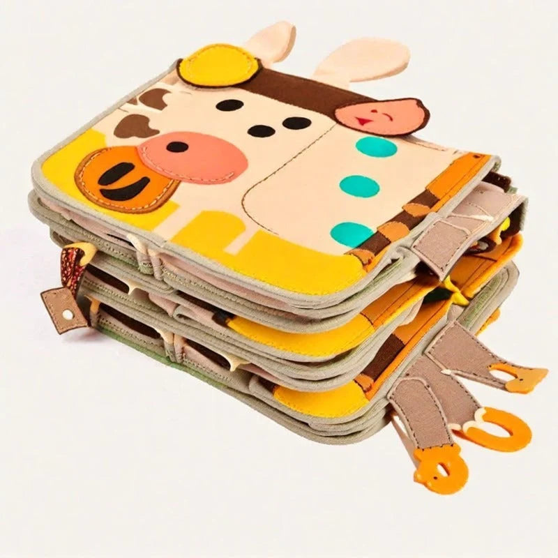 Toddler Activity Book 12 Textured Pages Built-In Handle