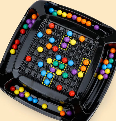 Toddler Bead Game Educational Color-Matching 80 Beads & Storage Bag