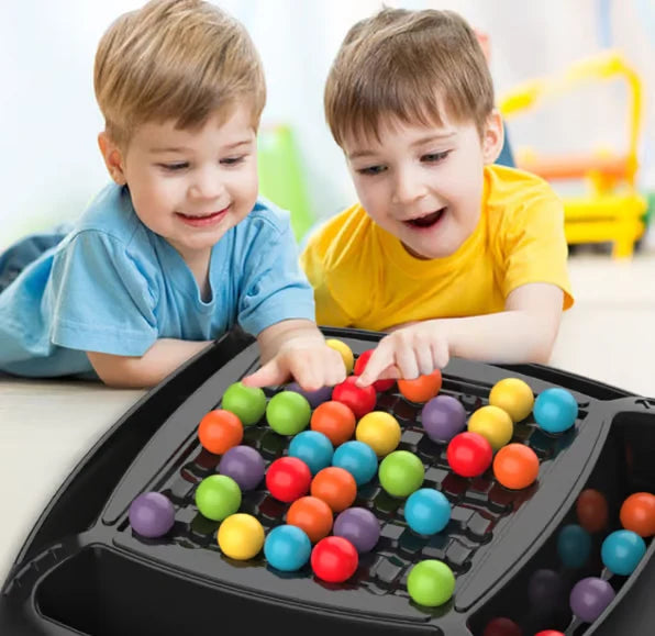 Toddler Bead Game Educational Color-Matching 80 Beads & Storage Bag