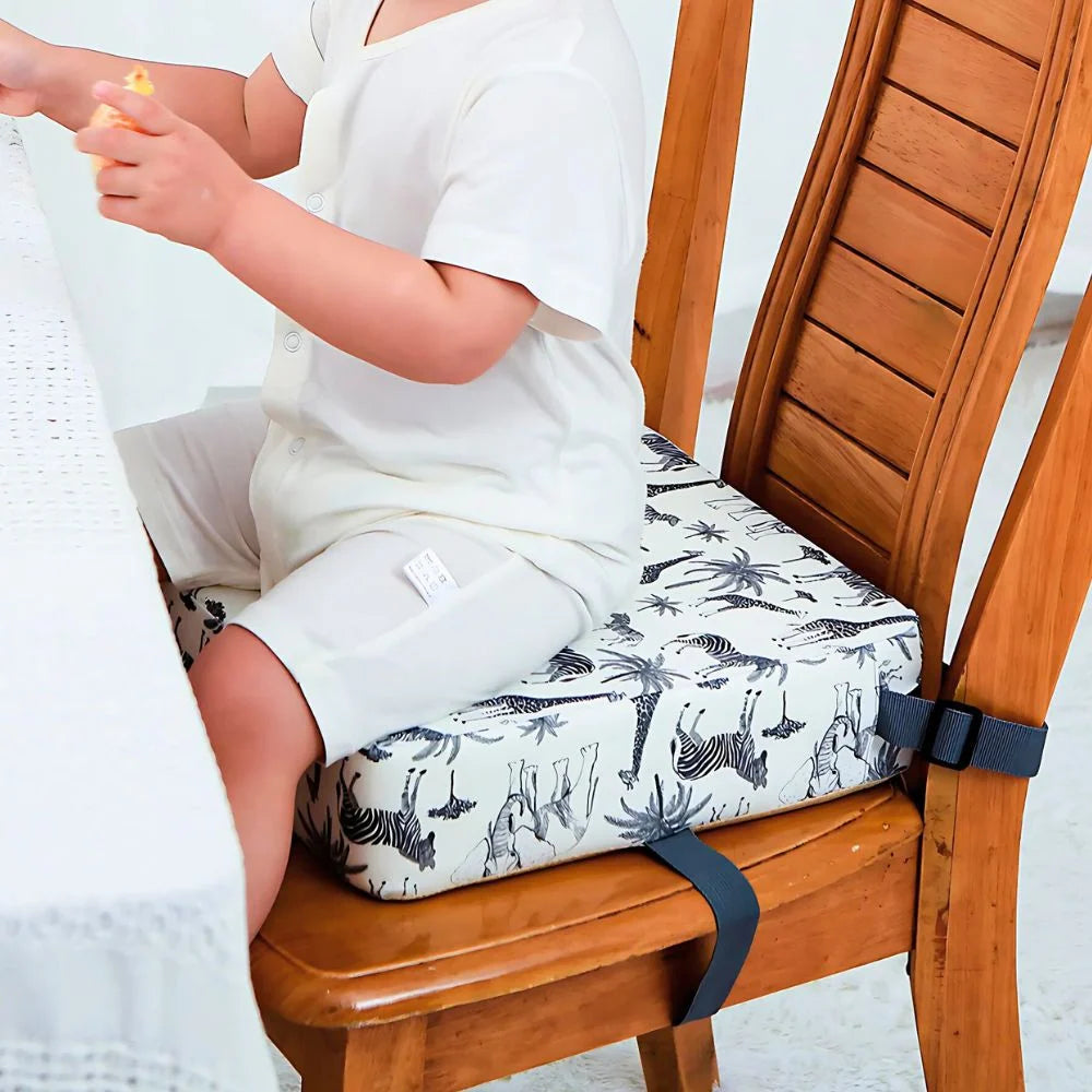 Toddler Booster Seat Adjustable Height & Foldable Removable Cover
