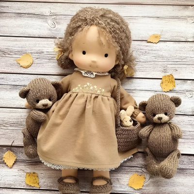 Toddler Cuddly Doll Hypoallergenic Cotton & Wool Stuffing