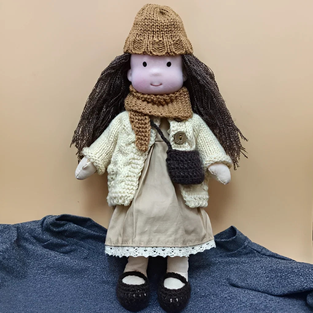 Toddler Doll Hypoallergenic Cotton Wool Stuffing Neutral Face Design
