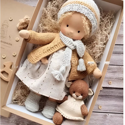 Toddler Doll Hypoallergenic Cotton Wool Stuffing Neutral Face Design