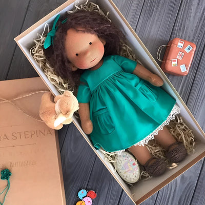Toddler Doll Hypoallergenic Cotton Wool Stuffing Neutral Face Design