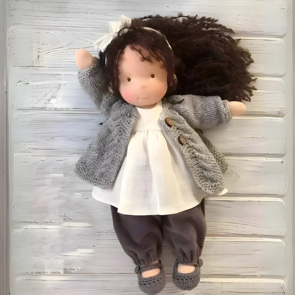 Toddler Doll Hypoallergenic Cotton Wool Stuffing Neutral Face Design