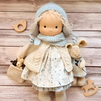 Toddler Doll Hypoallergenic Cotton Wool Stuffing Neutral Face Design