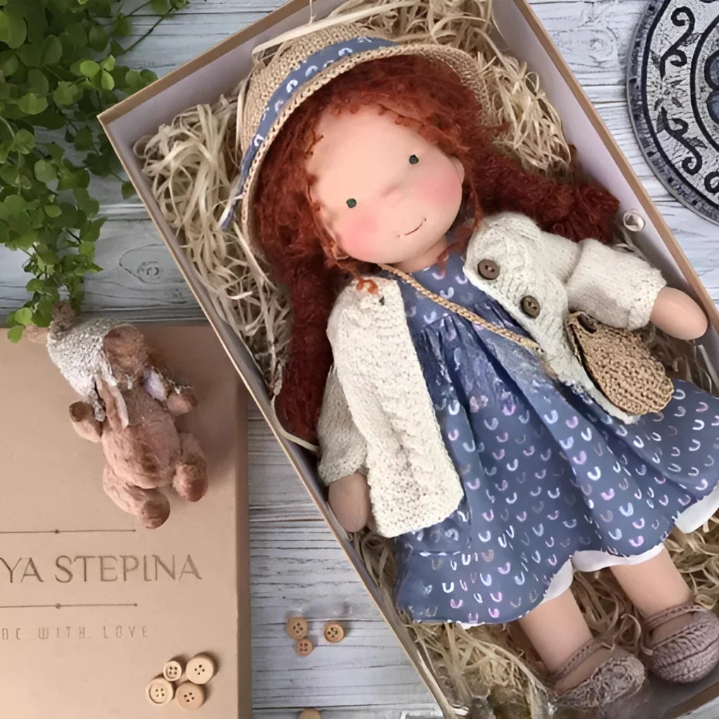 Toddler Doll Hypoallergenic Cotton Wool Stuffing Neutral Face Design