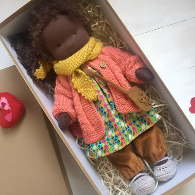 Toddler Doll Hypoallergenic Cotton Wool Stuffing Neutral Face Design