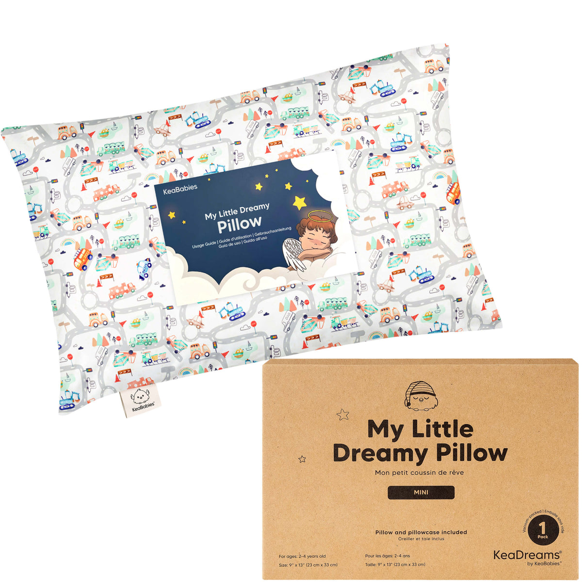 Toddler Pillow Cotton 9 x 13 Inch Machine-Washable Pillowcase Included