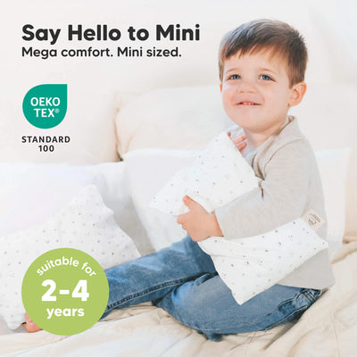 Toddler Pillow Cotton 9 x 13 Inch Machine-Washable Pillowcase Included