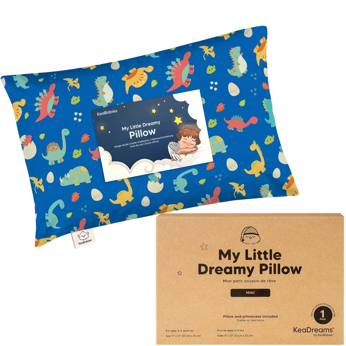 Toddler Pillow Cotton 9 x 13 Inch Machine-Washable Pillowcase Included